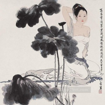 周宜新 2 古い中国語 Oil Paintings